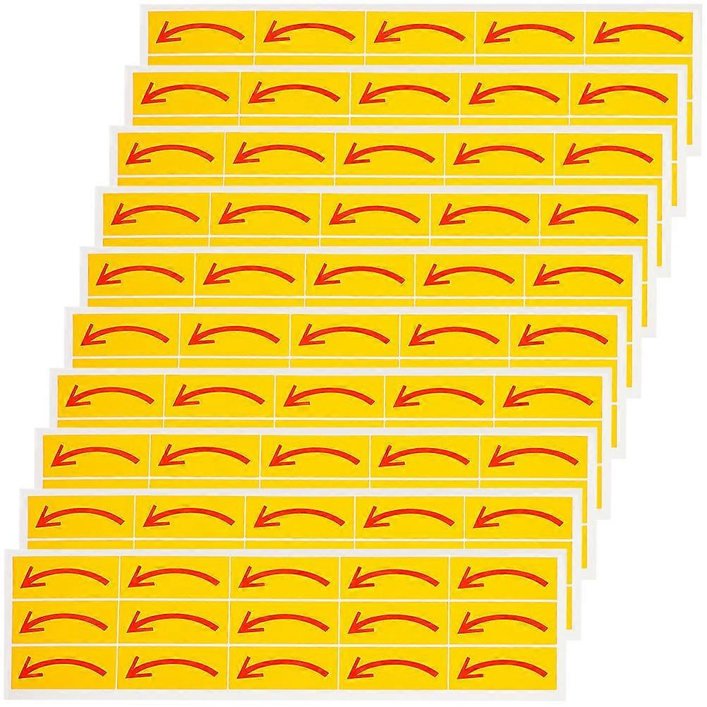 20Pcs Yellow Arrow Stickers for Home Direction Indicators PVC Material Safe Reliable