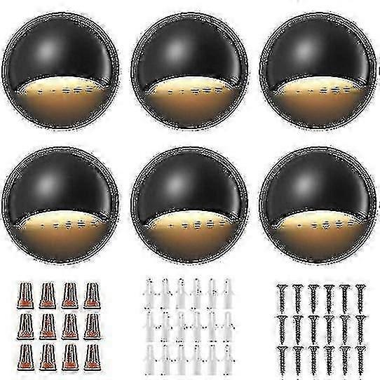 Deck Light, Low Voltage Stair Light With 12-36v Ac/dc Landscape Step Light Night Light 6 Pack