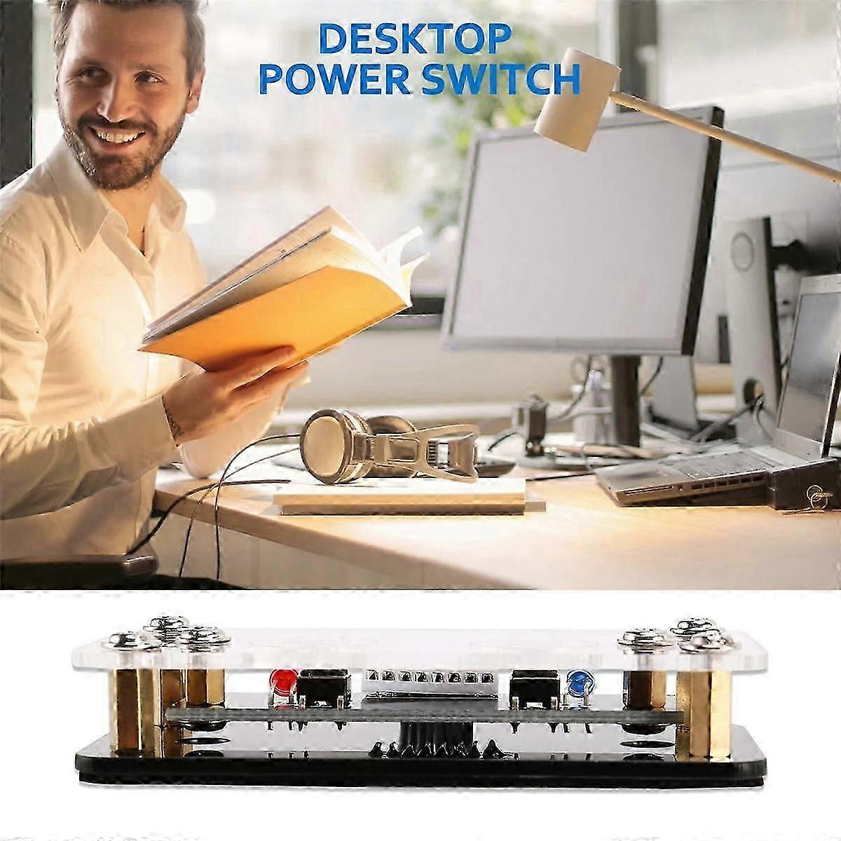 Desktop Computer Switch External Power Switch Power Button+Restart Button PC Case Power Supply Button