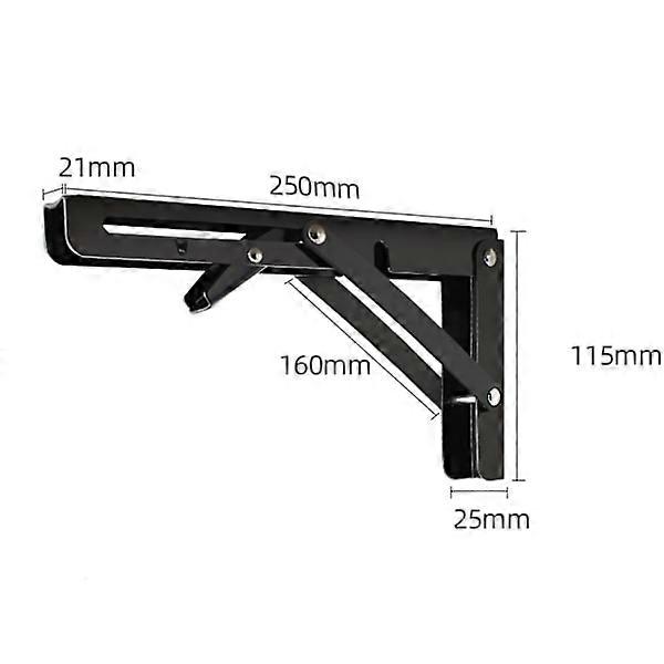 2pcs Folding Bracket 25cm, Set of 2 Folding Console Bracket, Fold