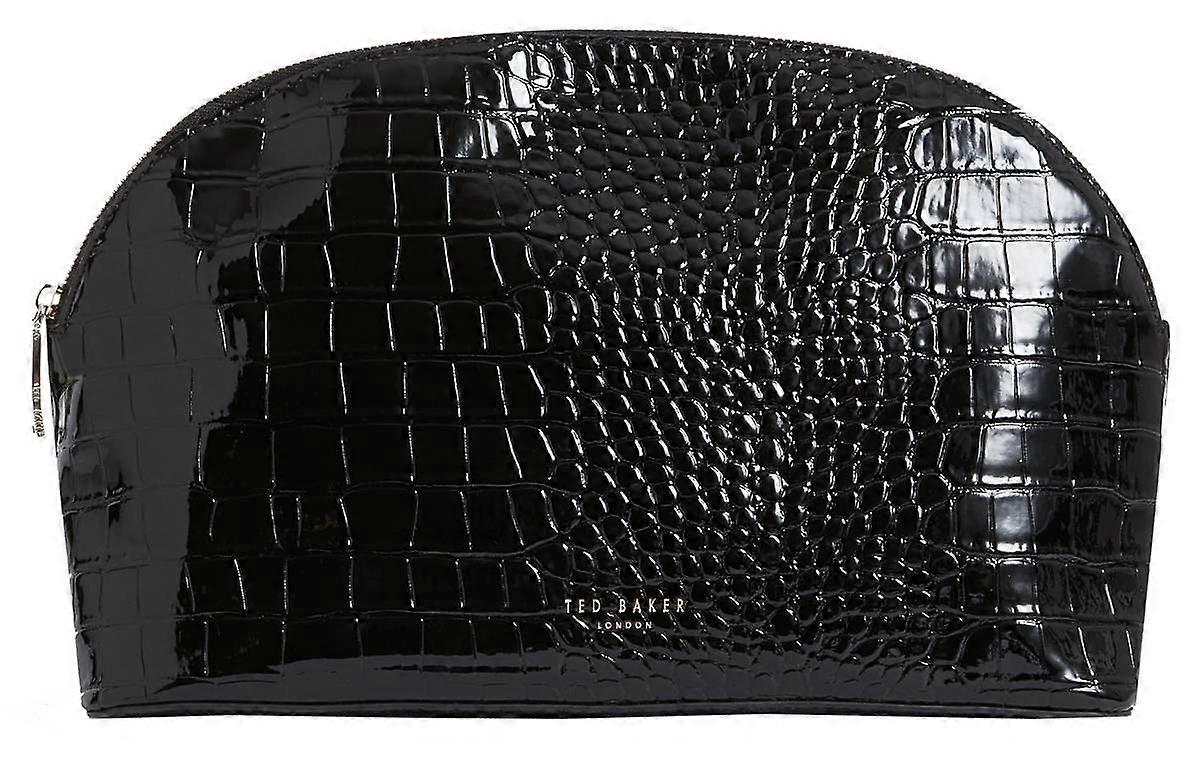 Ted Baker Valoris Croc Effect Large Wash Bag - Black