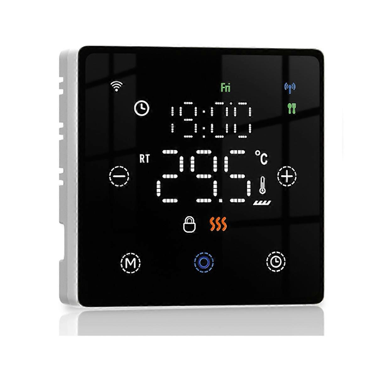 Tuya Zigbee Smart Thermostat for Water/Electric Floor Heating Gas Boiler Remote Temperature APP Voice Controller Black