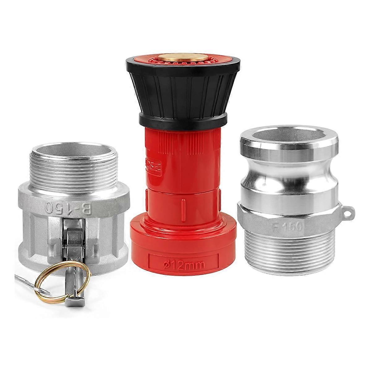 Fire Hose Nozzle,1-1/2inch NPSH HeavyDuty Industrial Fire Hose Constant Flow Fog Nozzle with 1.5inch Camlock Fitting