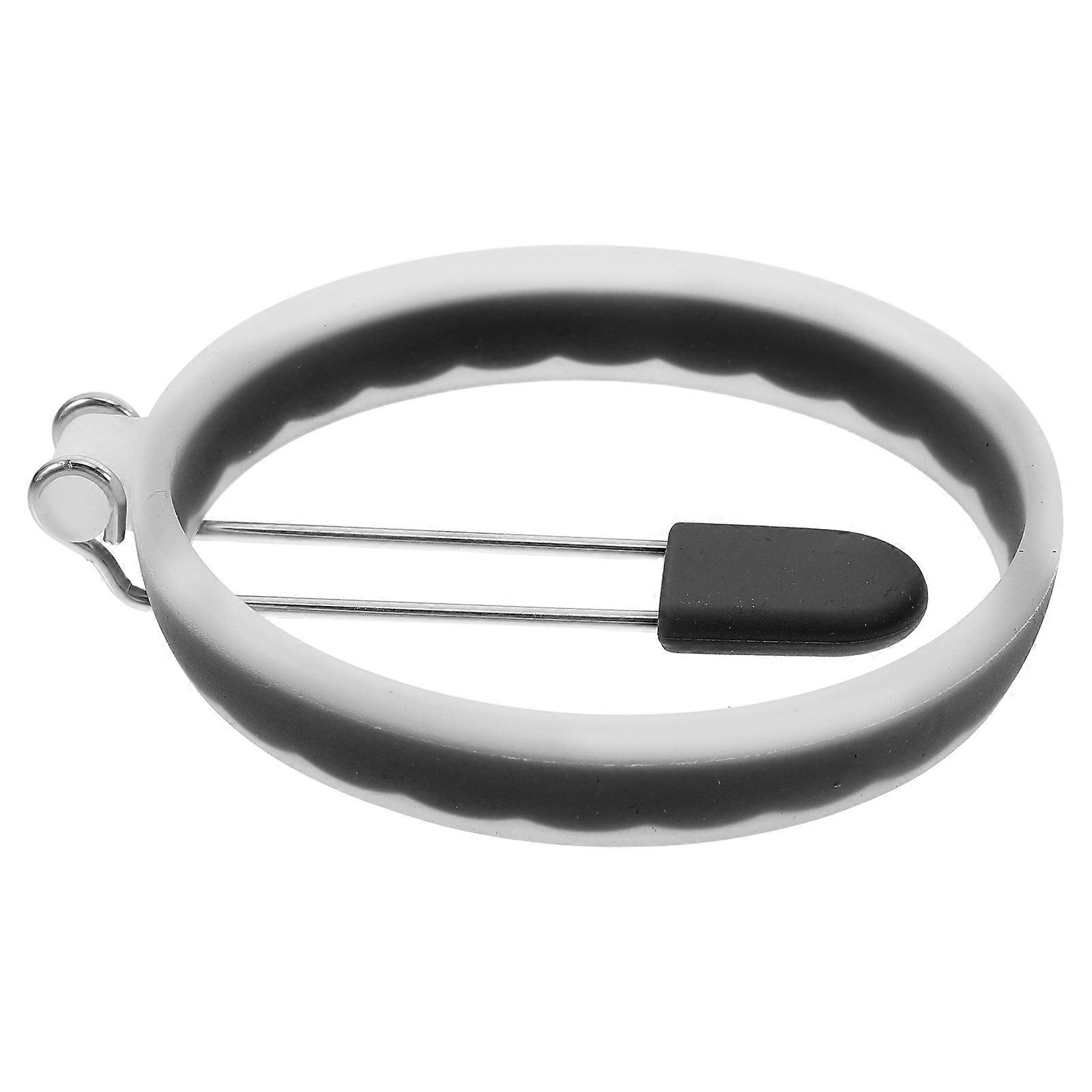 Egg Cooker Rings Silicone Round Nonstick Kitchen Tool for Breakfast Black Cooking 1Pack