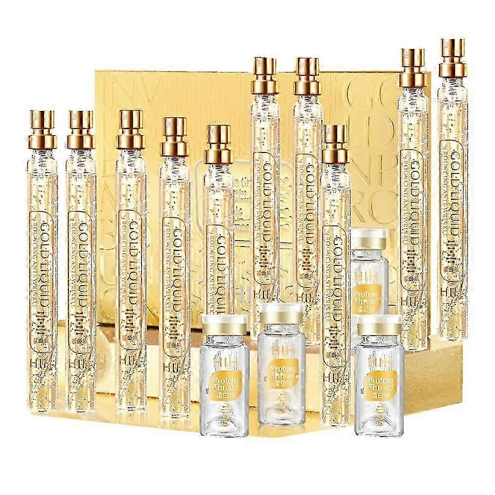 14 יחידות ערכת הרמת חוטים חלבון מתיחת פנים מיצוק סרום פנים נספג אנטי אייג'ינג קולגן הסרת קמטים מהות טיפוח עור