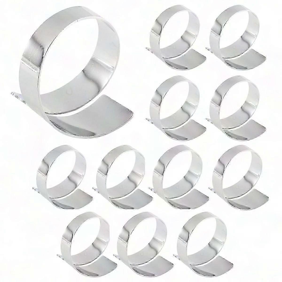 12Pcs Metal Spring Napkin Rings for Wedding, Easter, Valentine's Day Table Decor