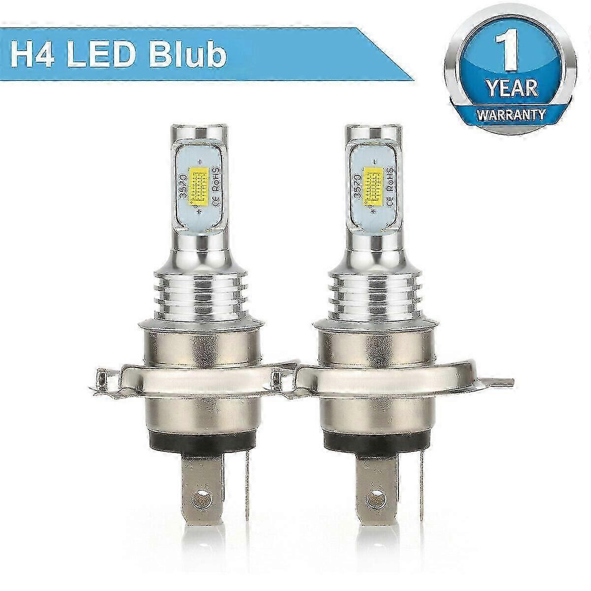 LED Headlight Car Fog Light Bulbs H4 9003 HB2 Beam Super White 6000K