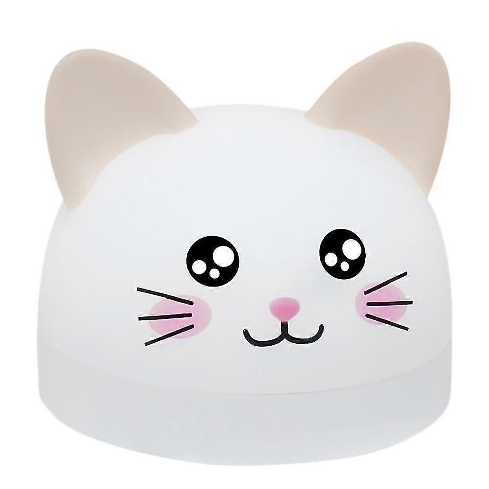 Cute Cat Alarm Clock for Children with 3 Colors LED Lamp Timer Snooze Rechargeable Night Light