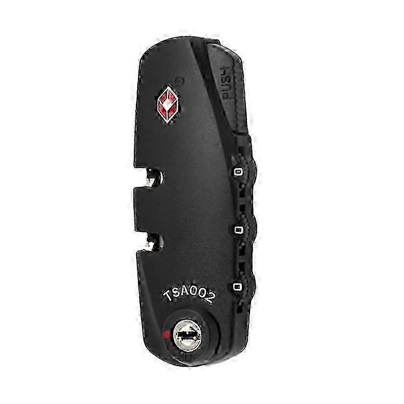 Portable Tsa Customs Code Lock 3 Digit Combination Password Lock Lucchetto (nero)