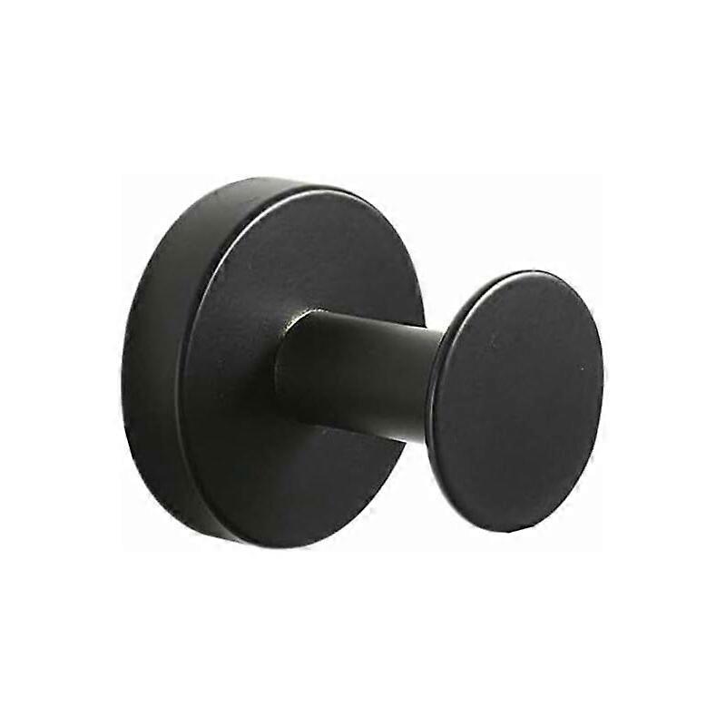 Solid Round Wall Hook Stainless Steel Robe Hook, Towel Loop Black Color for