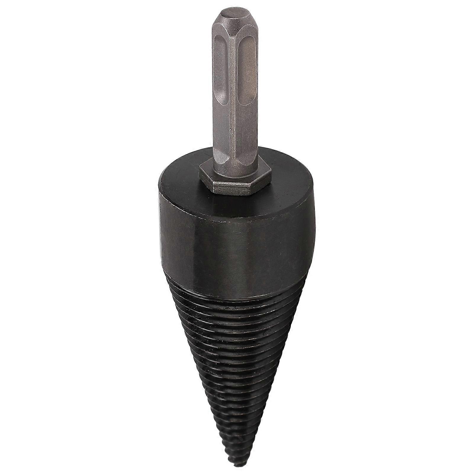 Wood Splitter Drill Bit with Hex Shank High Speed Steel 42mm Firewood Cone Punching Tool
