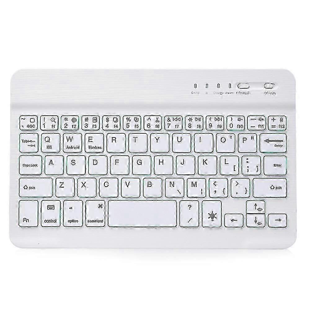 Universal Slim Portable Wireless Bluetooth 7-colors Backlit Keyboard