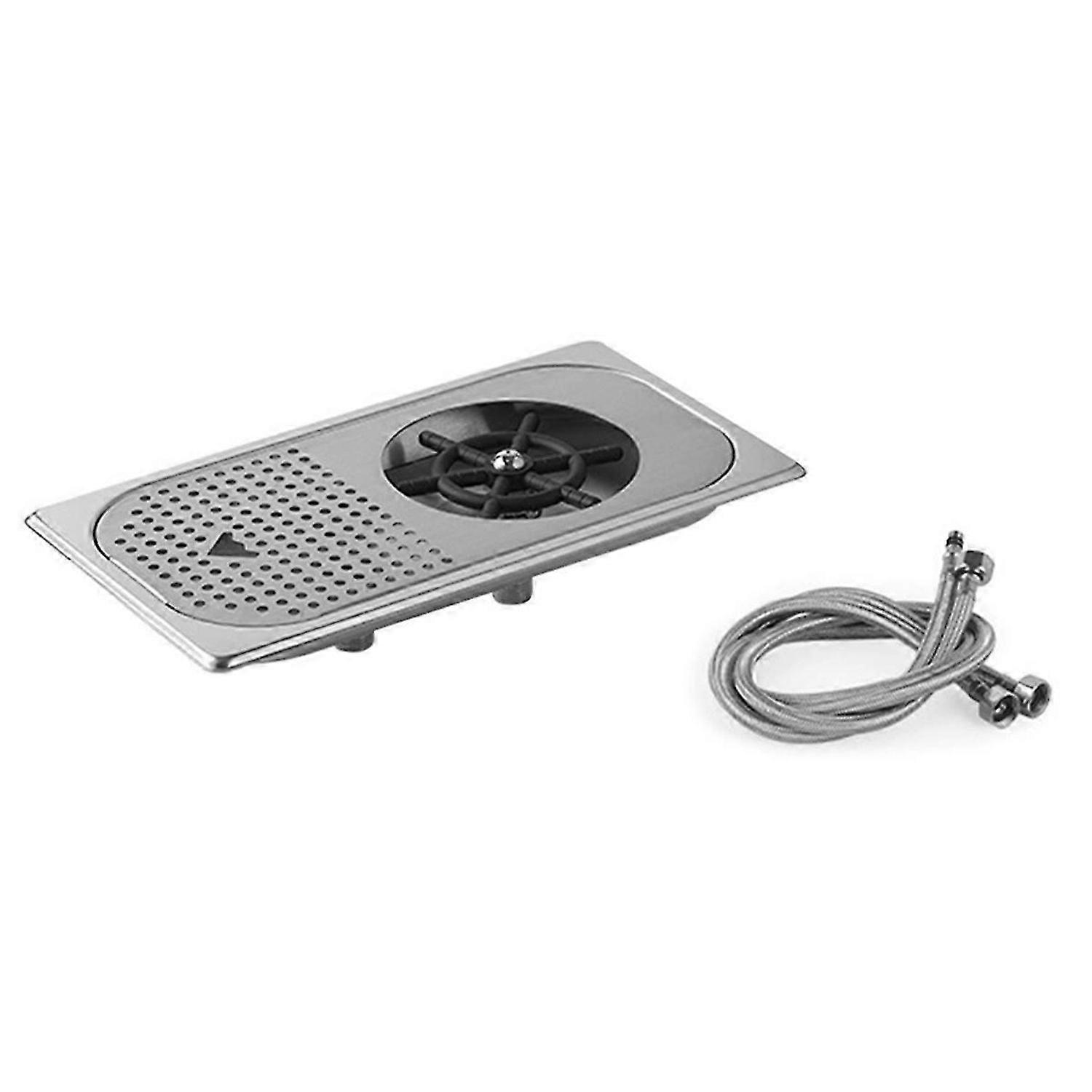 Cafe Bar Cup Washer Embedded High Pressure Washer Drain Tray(Grey)