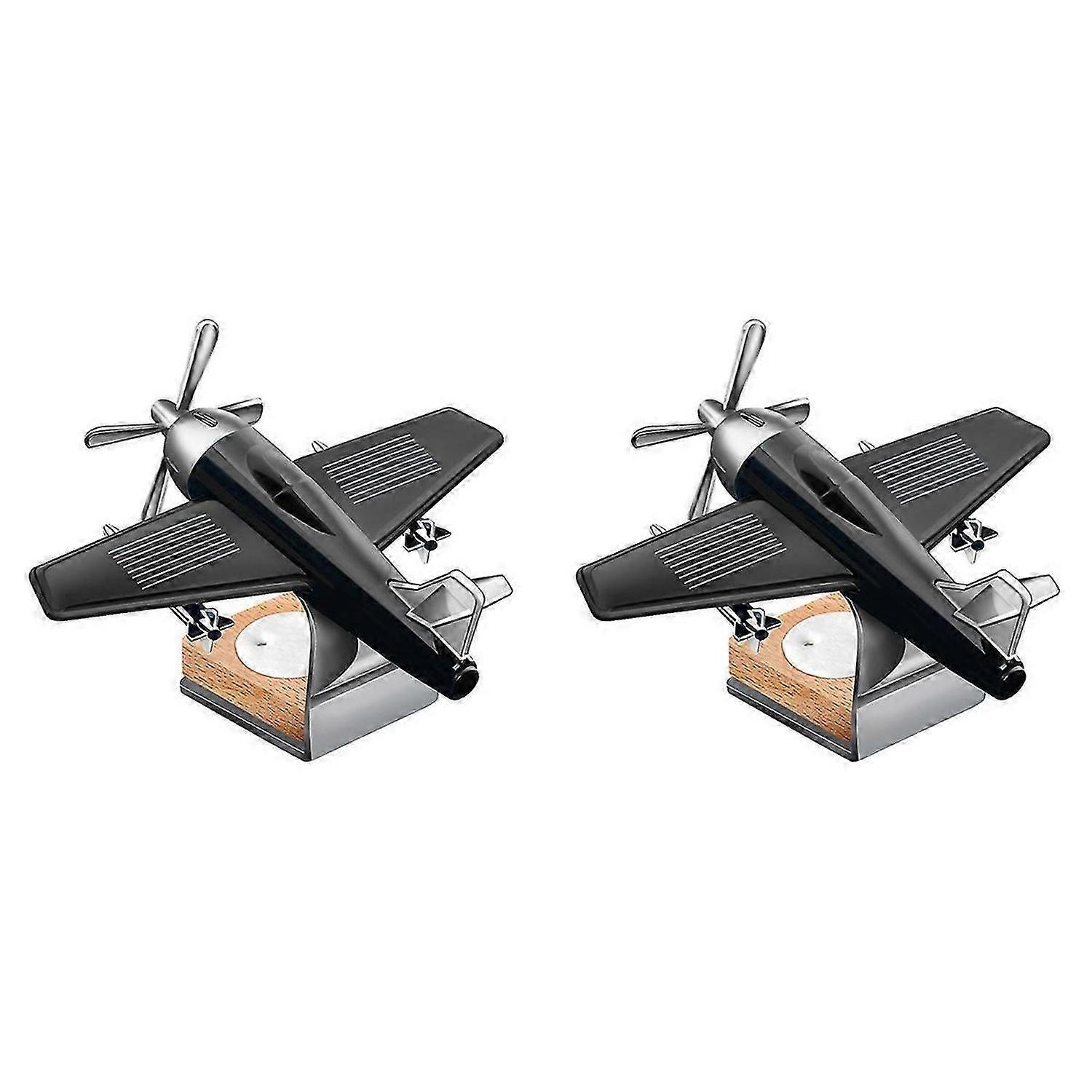Solar Powered Rotating Aircraft Desktop Aircraft Decoration, A