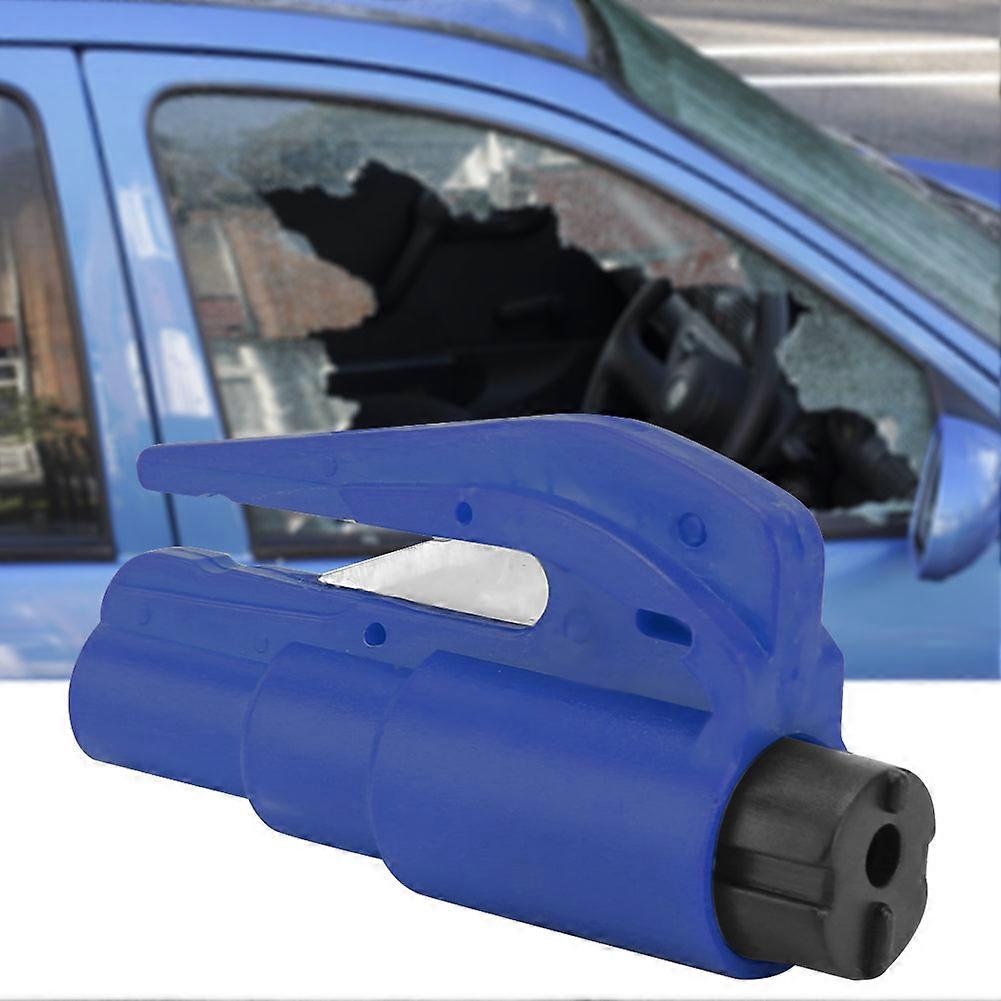 Multi-Functional Mini Car Safety Hammer Blue 7.4x3.2cm 19g