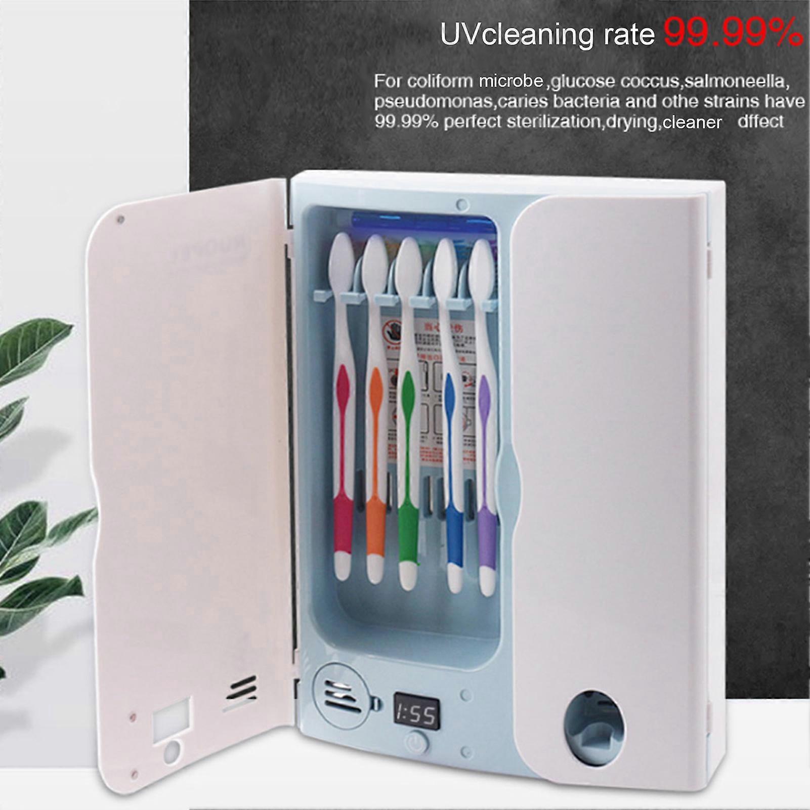 Toothbrush Cleaning Holder Cleaner Automatic Toothpaste Dispenser Air Purifier
