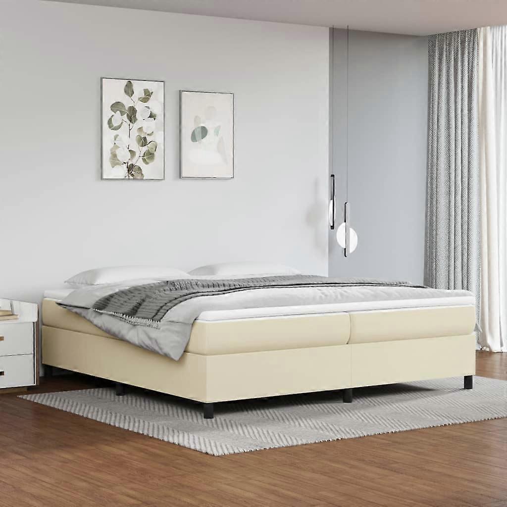 Boxspringbettgestell Creme 200x200 cm Kunstleder
