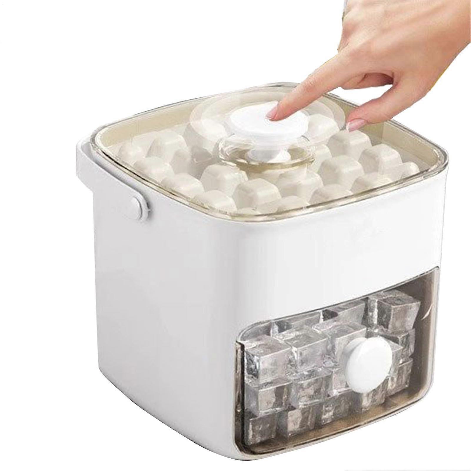 Cube Ice Mold With Handle Lightweight Nonstick Ice Making Box For Home Camping Picnic Creamy