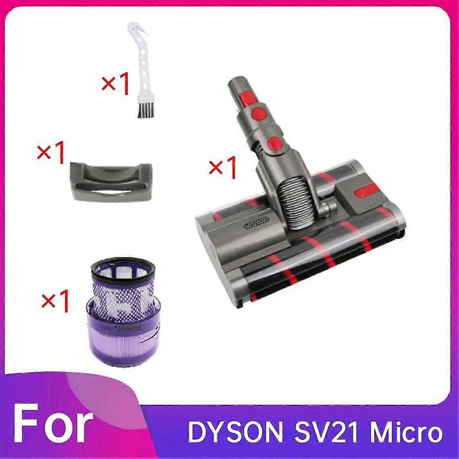 For DYSON SV21 Micro Vacuum Attachment Replacement Soft Roller Cleaner Head with Lock Filter