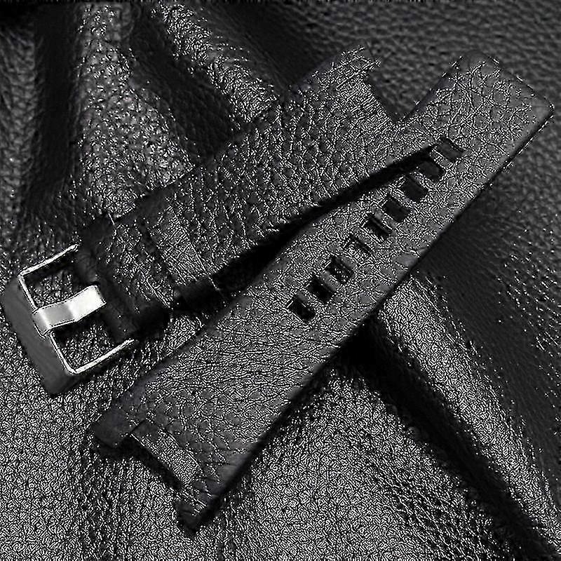 Men's Leather Watch Band, 32mm Notched Strap-Compatible with Multiple Models