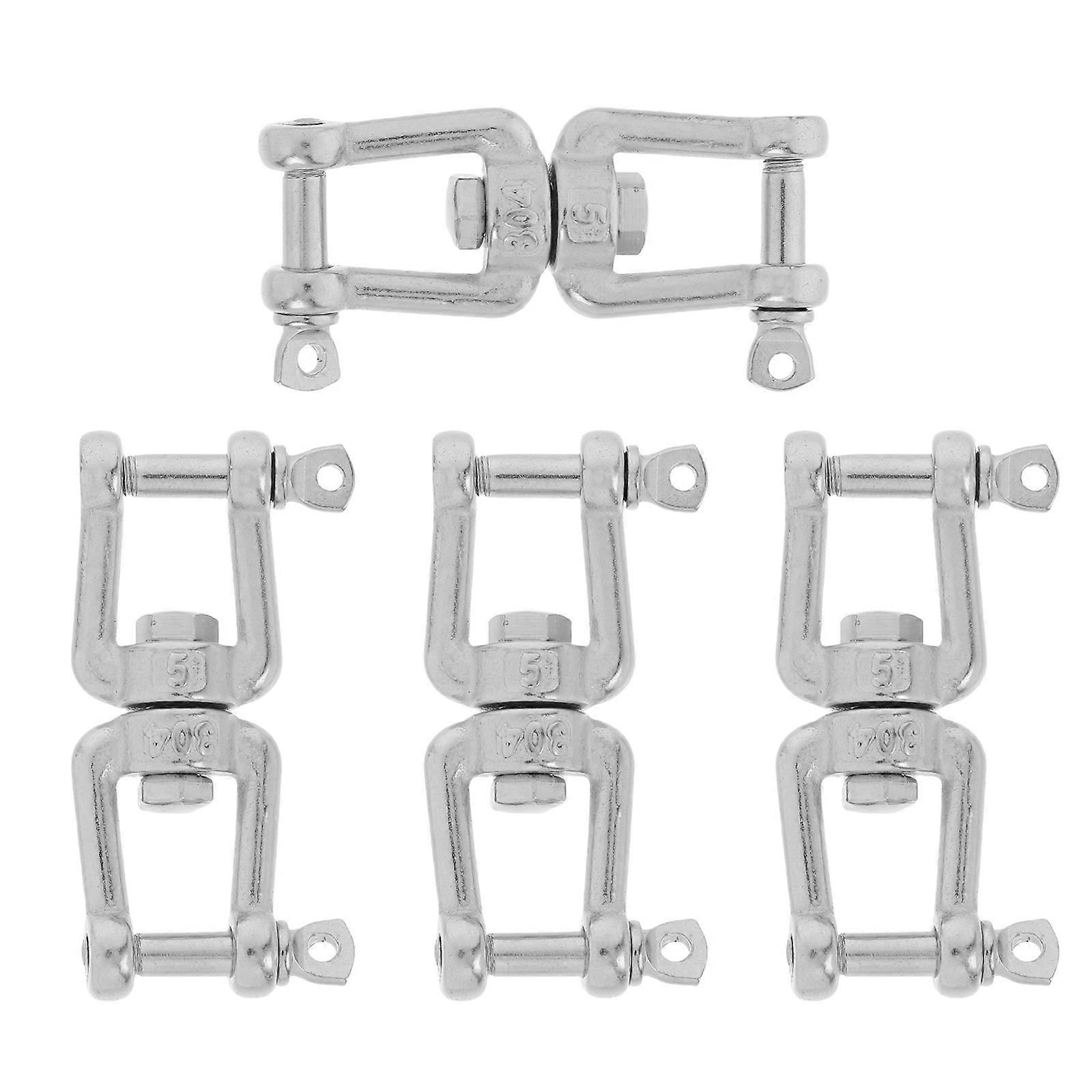 Boat Anchor Chain Swivel Connector Stainless Steel Hooks for Swing 4Pcs