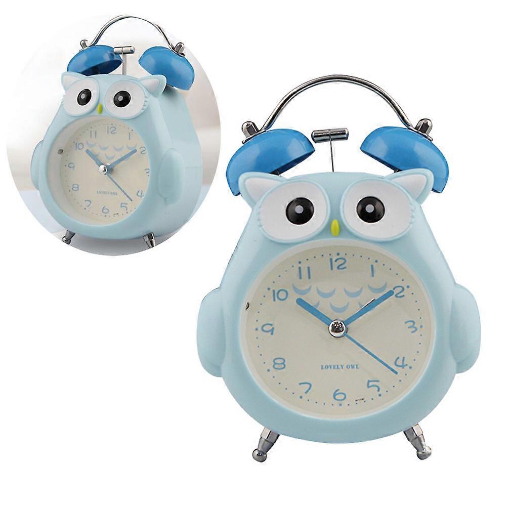 Owl Alarm Clock Plastic Bell Clock Light 2Pcs for Bedroom