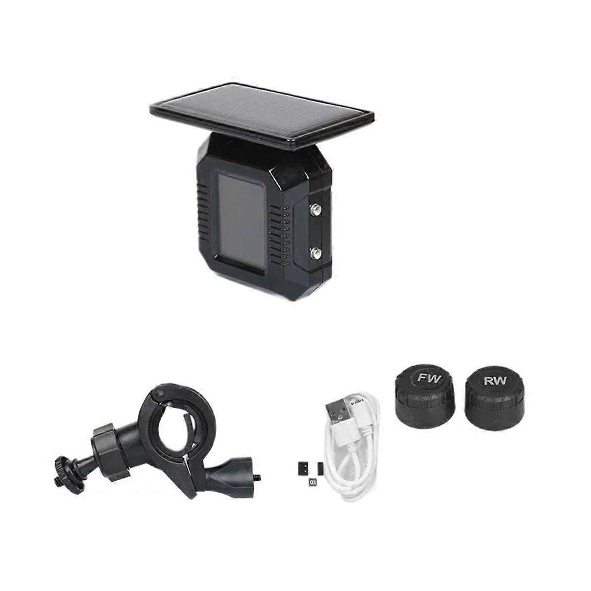 Solar TPMS Motorcycle Tire Pressure Sensors Motor TMPS Tire Pressure Monitoring System Tyre External Sensor for Moto