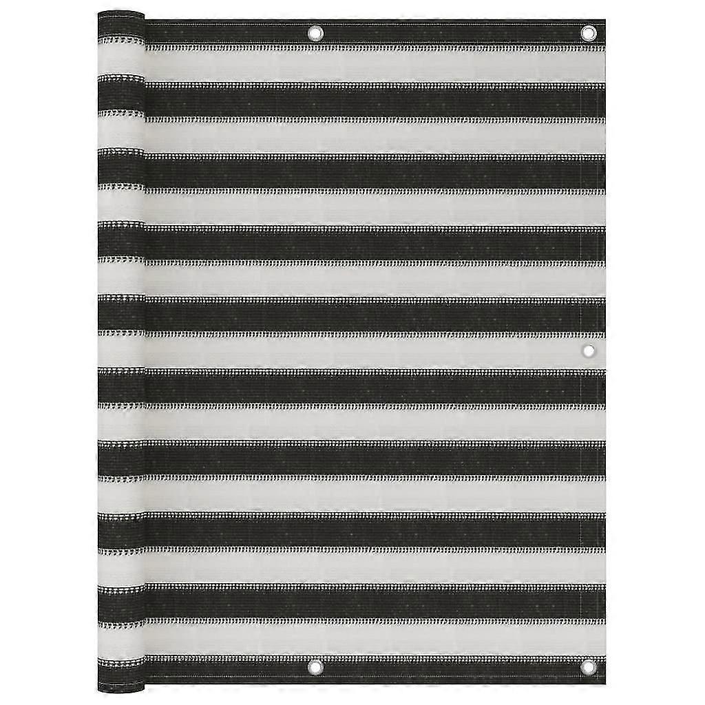 Balcony Screen Hdpe 120x600 Cm Anthracite And White