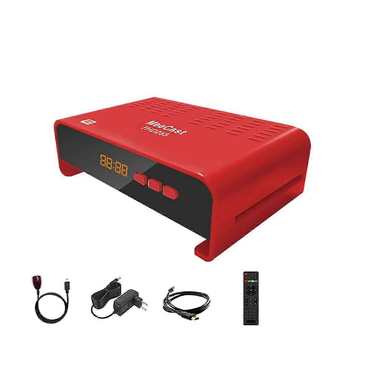 Mini Satellite TV Receiver -USB FTA DVB-S2 265 HEVC Full HD 1080P Smart Meecast Digital Satellite Decoder UK PLUG