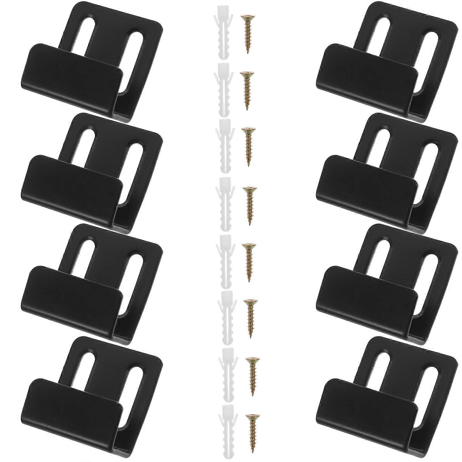 Heavy Duty Mirror Brackets Wall Mount for Fixing 32Sets in Black