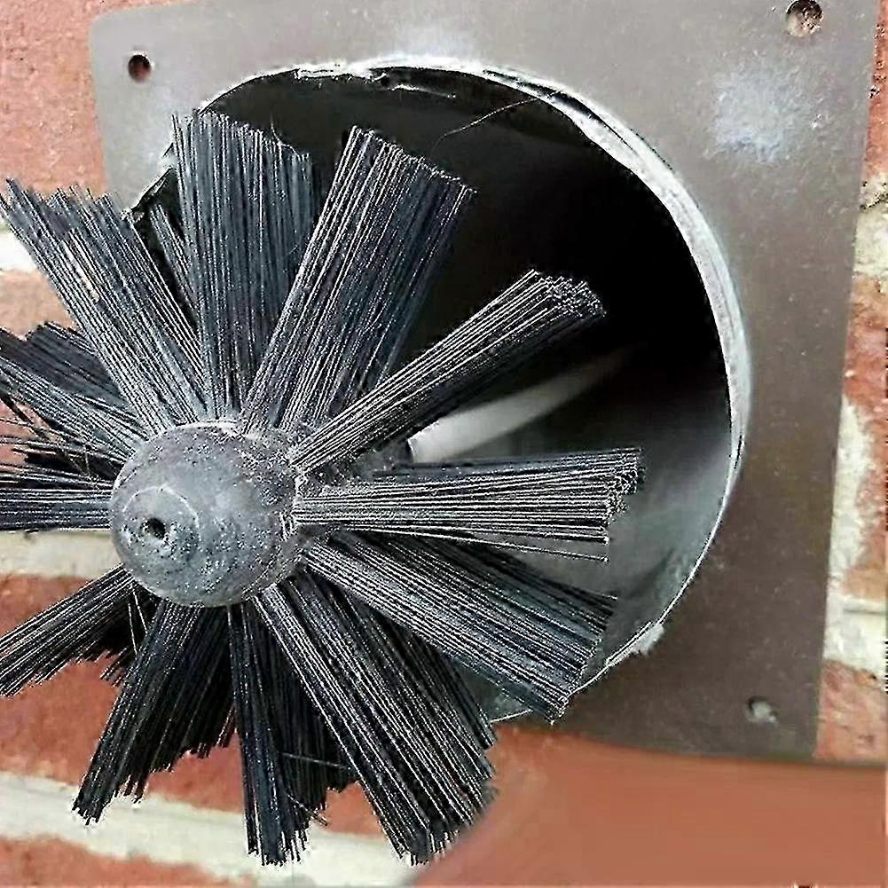Chimney and Dryer Vent Cleaning Kit with Flexible Rods and Drill Adapter for M8 Thread Brushes, 100/150mm Size Options