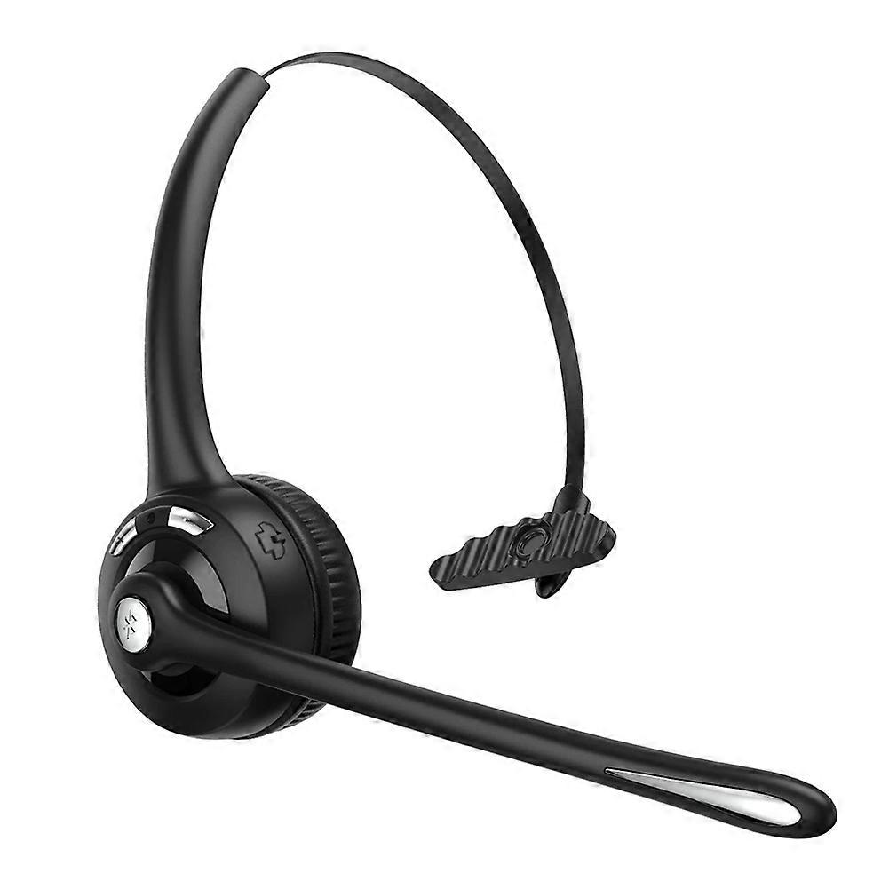 Business Headphone Bluetooth Telephone Headset Light Weight Black Single Ear Adjustable Mic Range for Phone for Meeting
