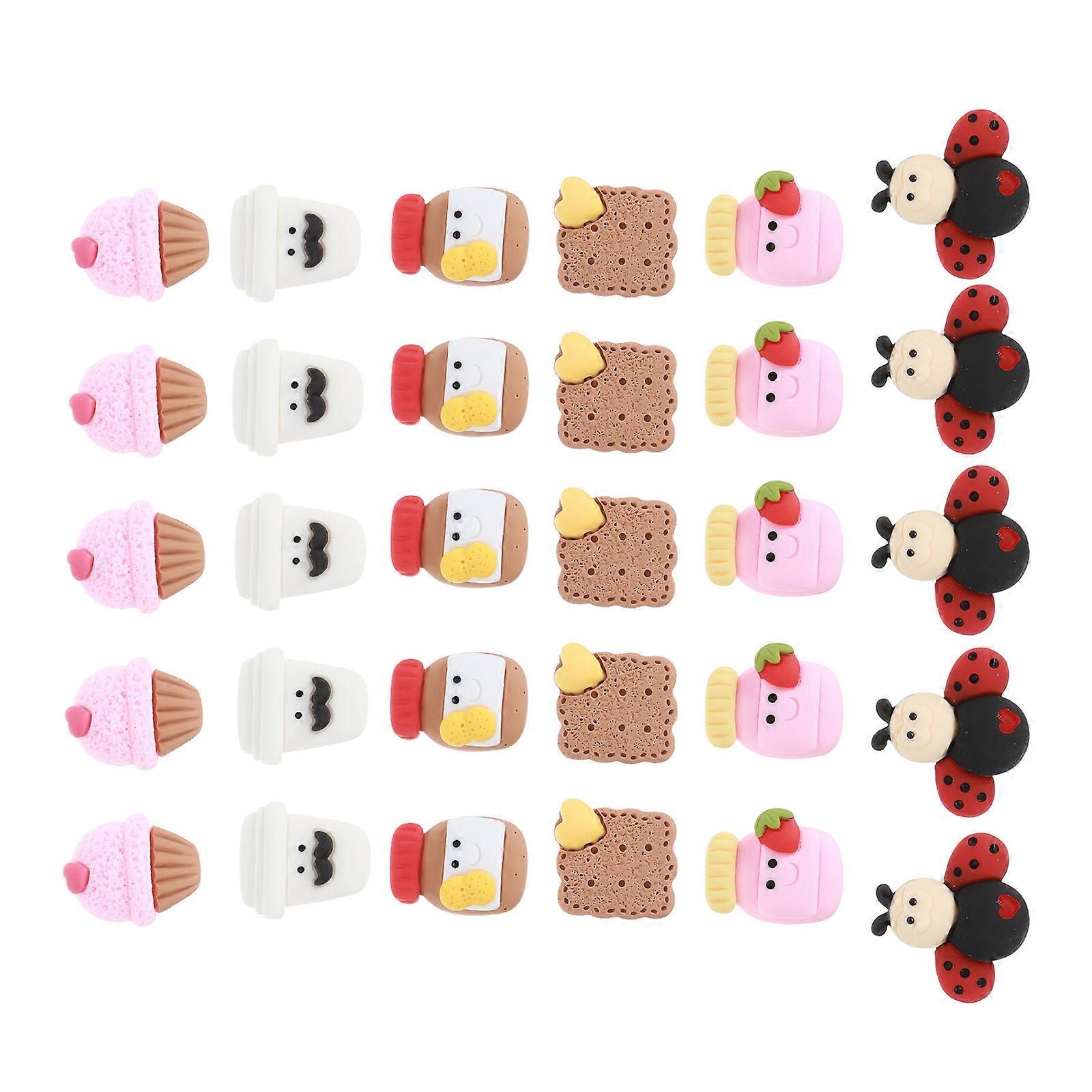 Glue Resin Accessories Cartoon 30Pcs for DIY Decor