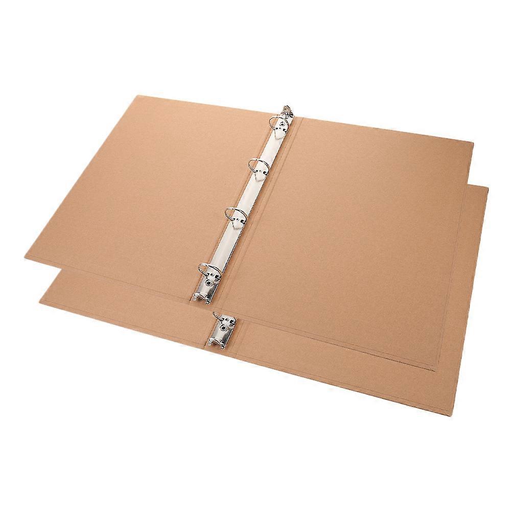 Refillable Kraft Paper Notebook Binder Cover 4Pcs A4 Size for Students Journal Creative Writing Personal Use Stain Resistant