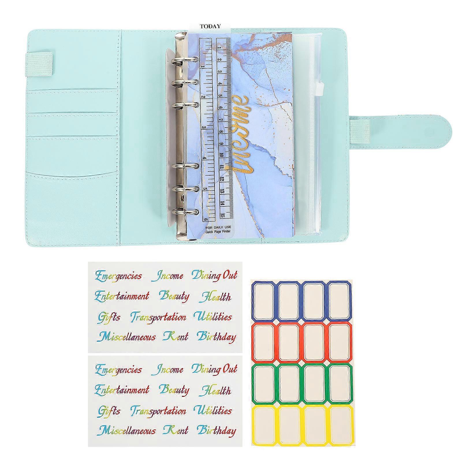 Budget Notebook Binder for Writing 4Sets Blue Money Planning Loose-Leaf