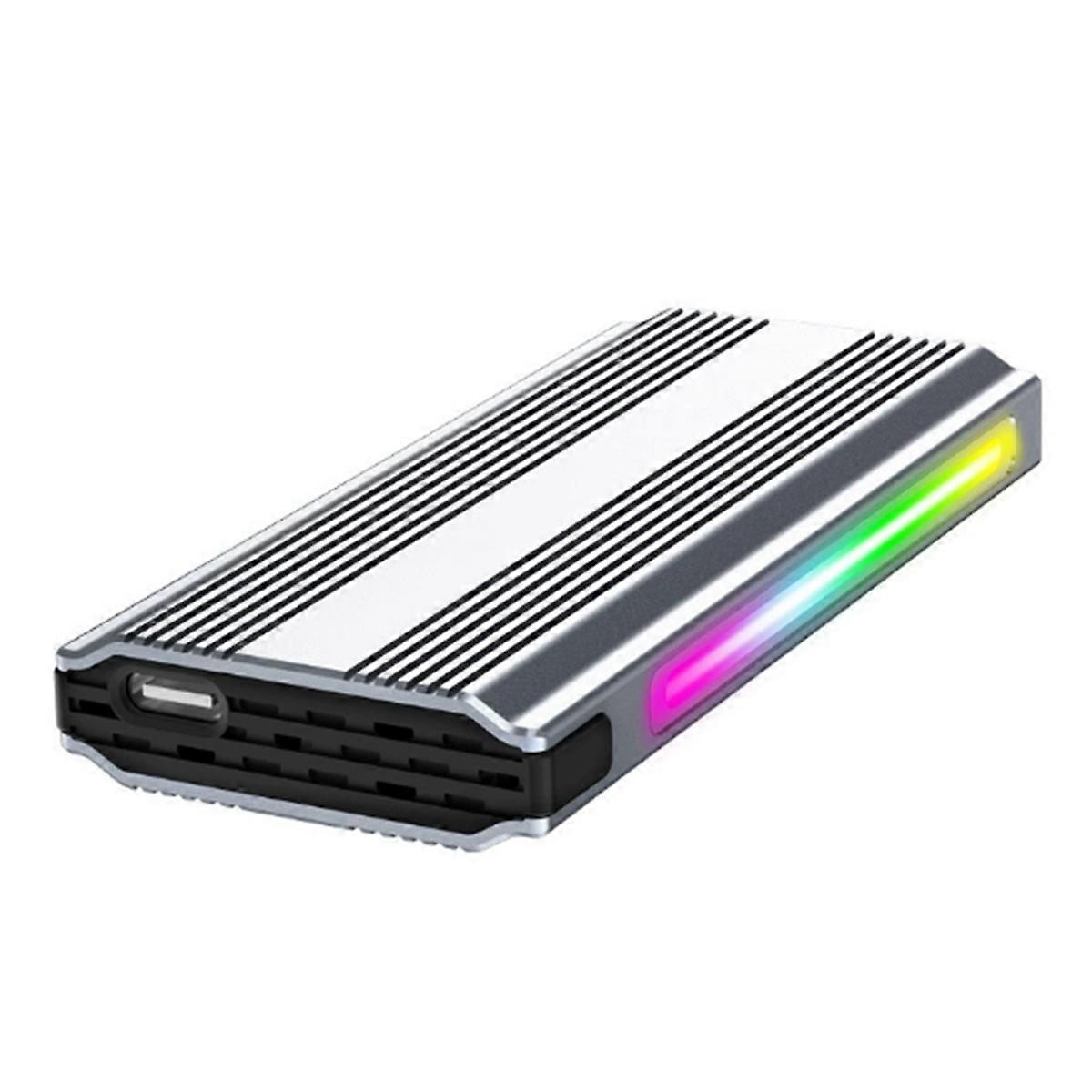 USB Type C RGB M 2 Enclosure Aluminum M2 SSD Case USB Type-C 3.1 10Gbps Solid State Dual Protocol H