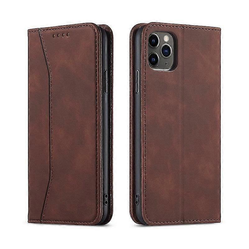 Flip Folio Leather Case For Xiaomi 11 Lite Dark Brown Pns-2602