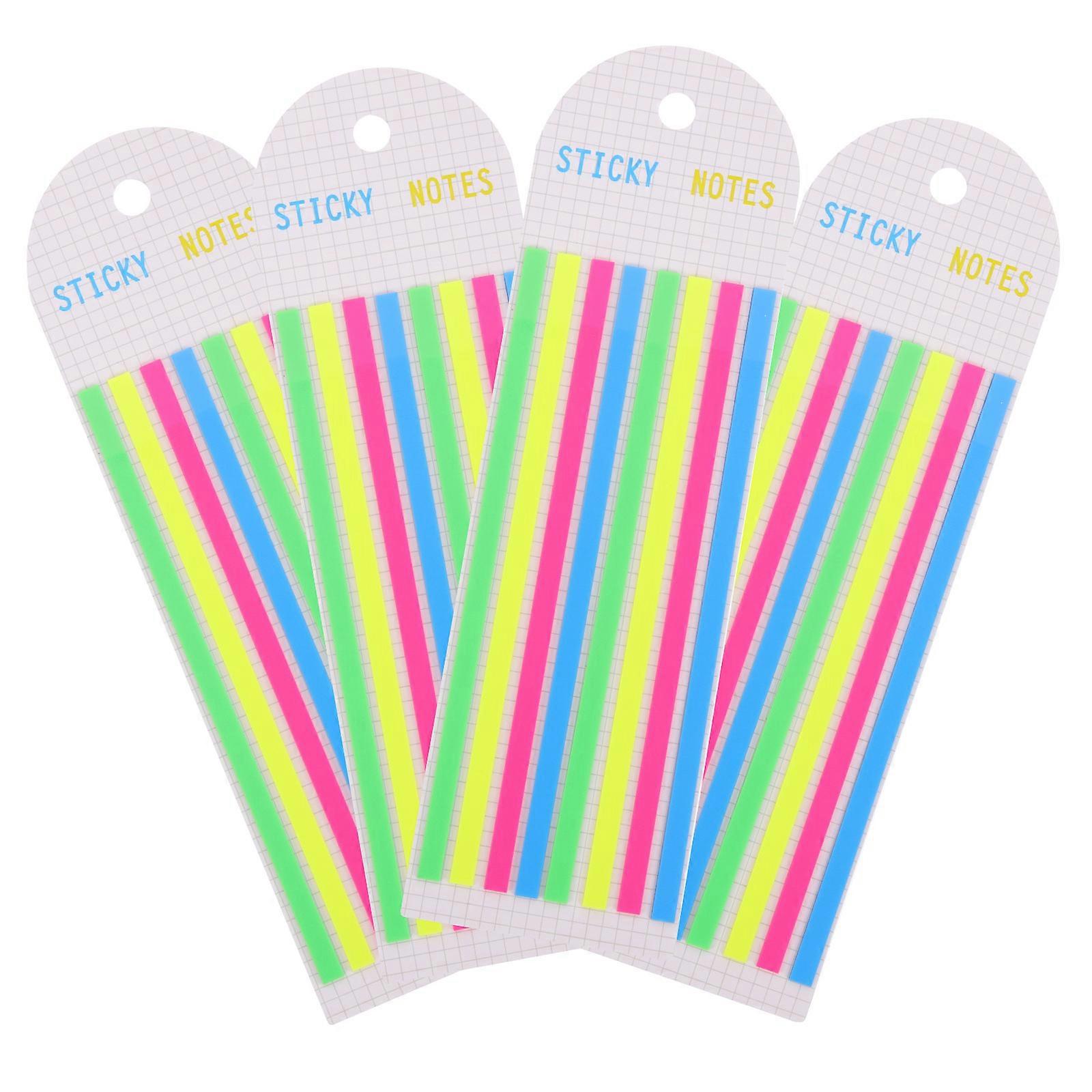 Portable Highlight Strips 4 Books Page Marking Tools For Dyslexia Individuals 14X0.8CM Rectangular Design