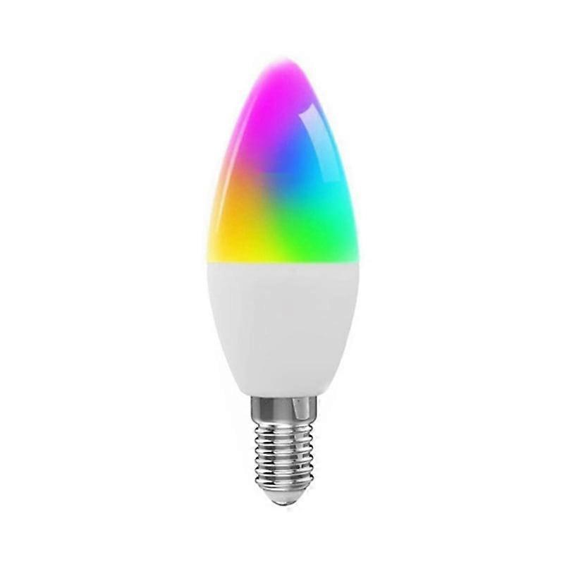 Tuya E14 Smart Bulb Dimmbare Fünf-Wege-Spiralkerzenbirne WiFi RGB Glühbirne Fernbedienung und Sprachsteuerung 7W