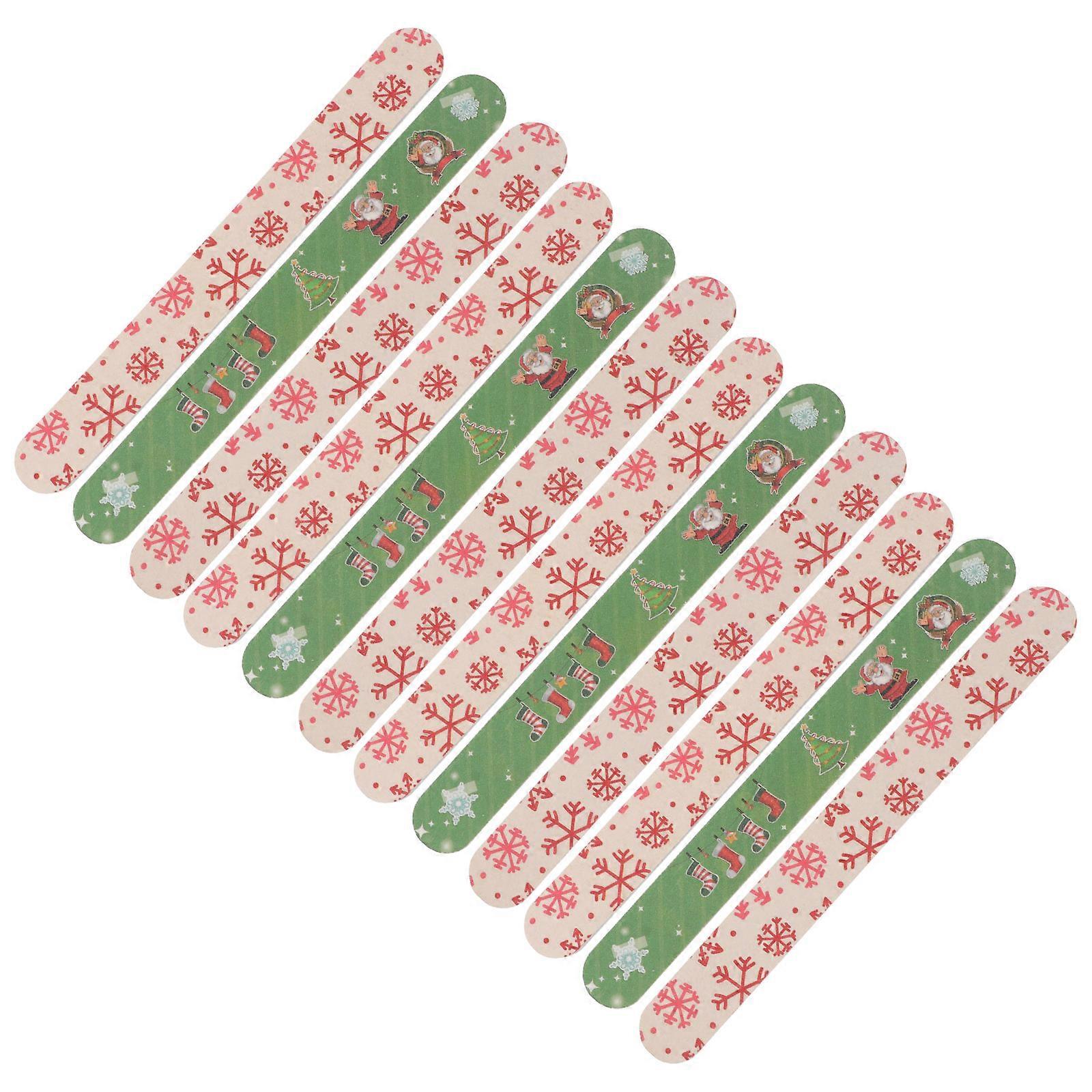 Χριστουγεννιάτικες λίμες νυχιών μανικιούρ Grit Tools για περιποίηση νυχιών στο σπίτι 72 τεμάχια