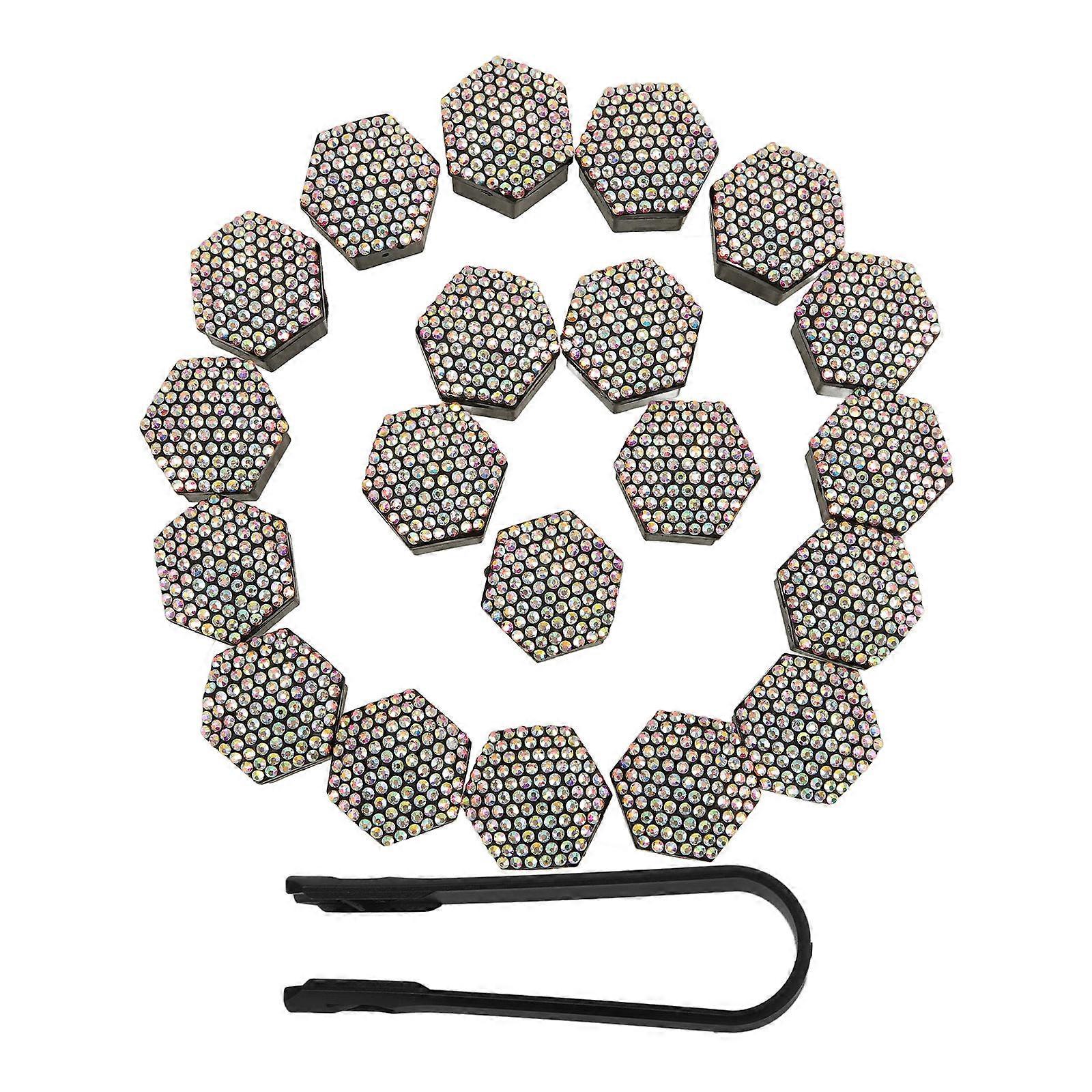 Wheel Lug Nut Covers ABS Car Tire Hub Screw Caps Function 100Pcs Pack