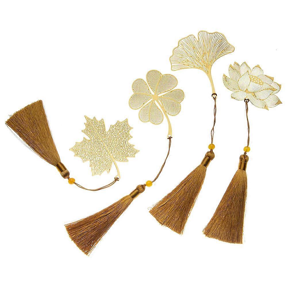 Book Marking Decor Metal Leaf Bookmarks for Readers 12Pcs Set