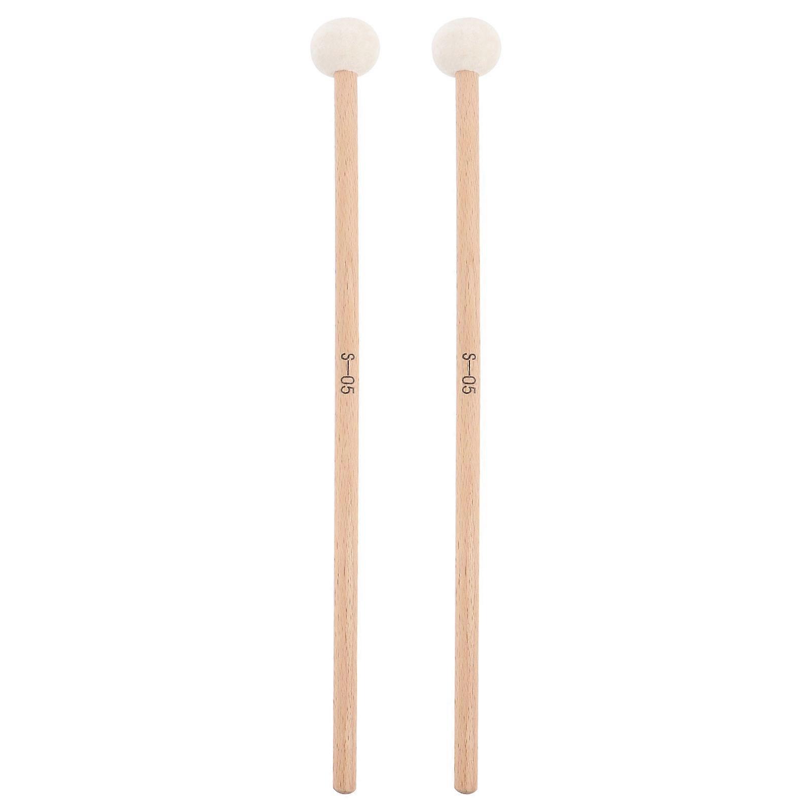 Professional Felt Head Drum Sticks Timpani Mallets Sticks for Playing 4Pcs