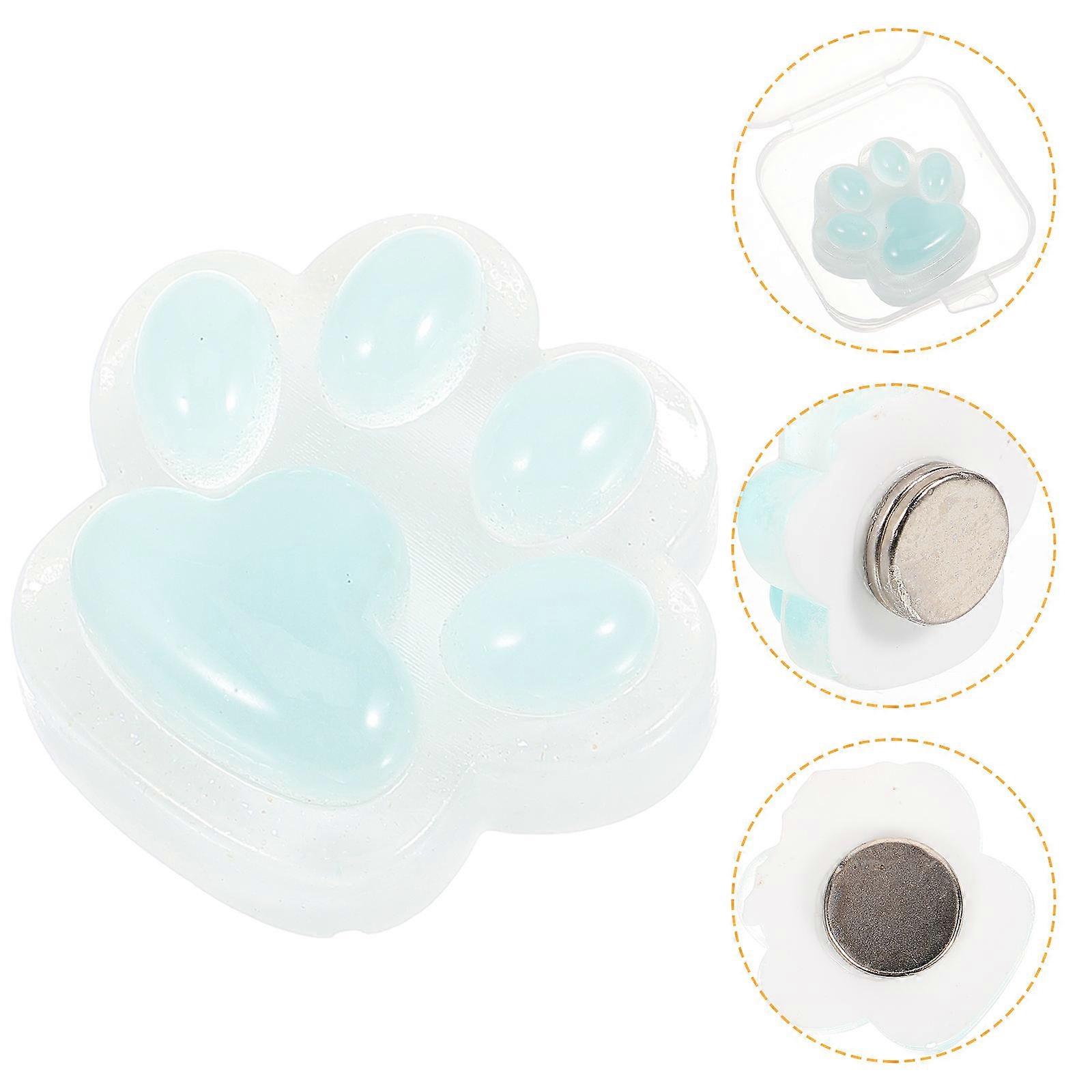 Cat Paw Diamond Drawing Diy Locator for Personal Use Silicone Sky-Blue Glow in Dark Fix Area 1Set