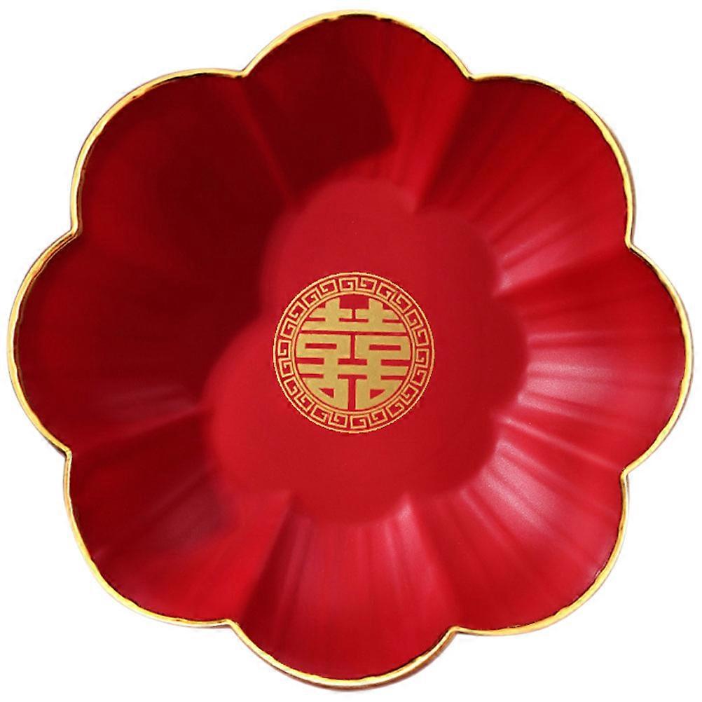 Snack Serving Tray for Storage Red Material