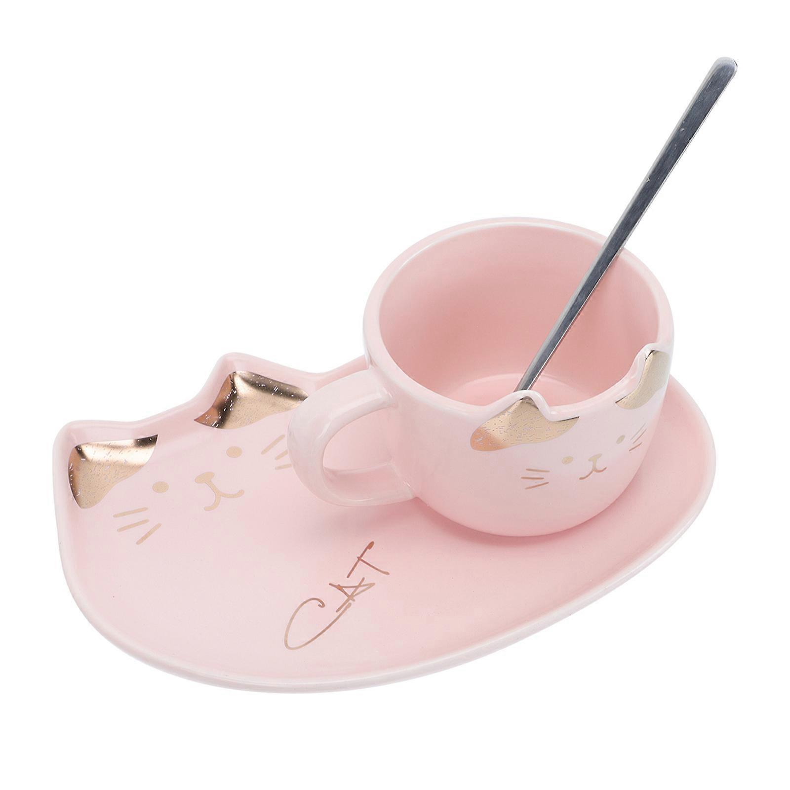 Ceramic Mug Nordic Style Coffee Cup for Home 3Sets Pink