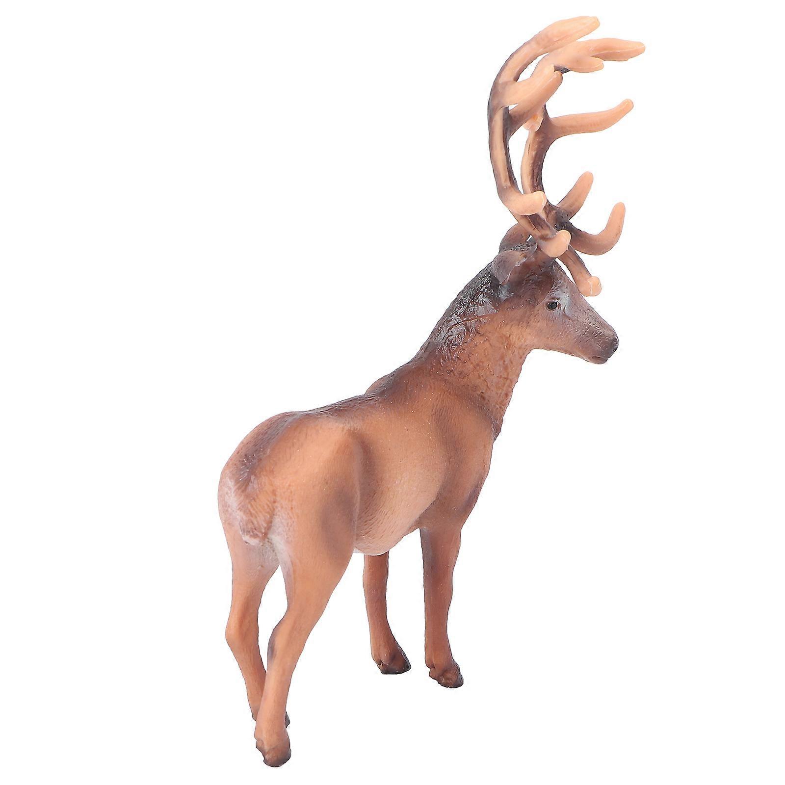 Elk Model Solid Plastic Decoration for Christmas Crafts 3Pcs Set