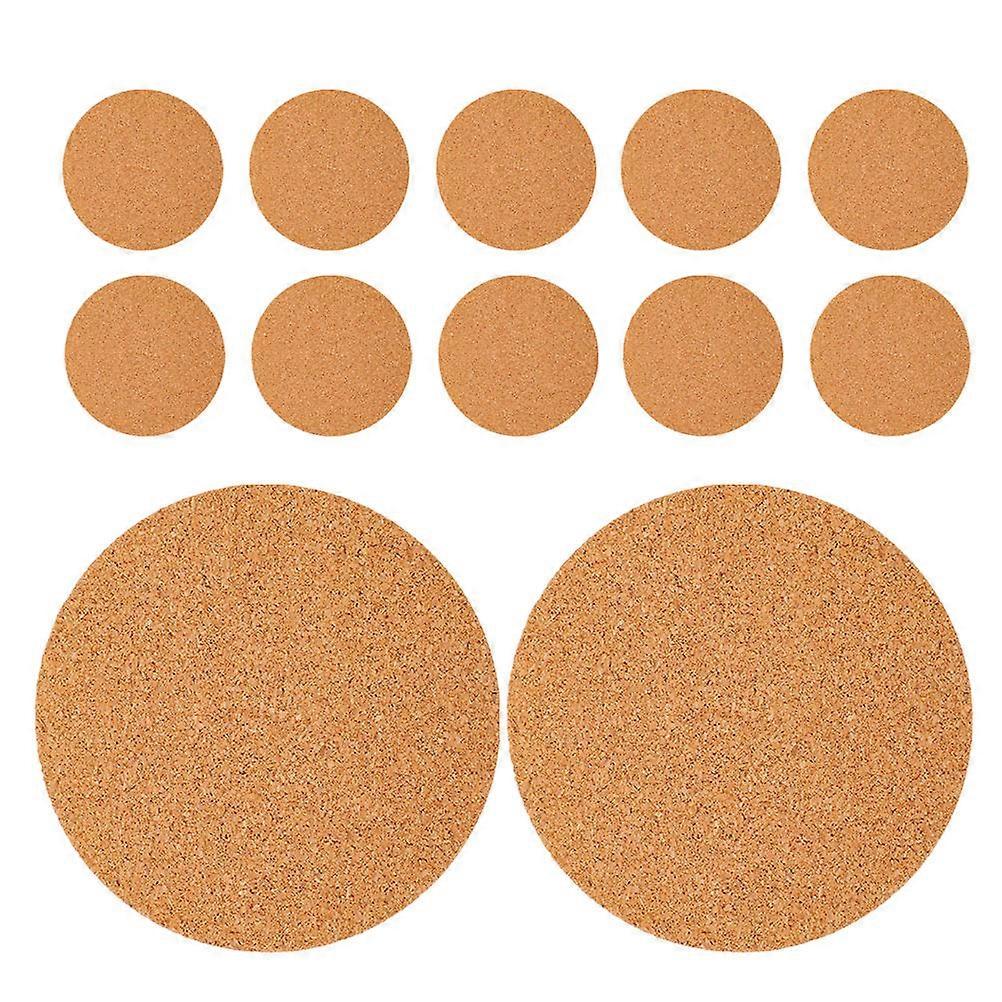 Round Cork Coasters for Crafts with Self Adhesive 24Pcs Drink Pads
