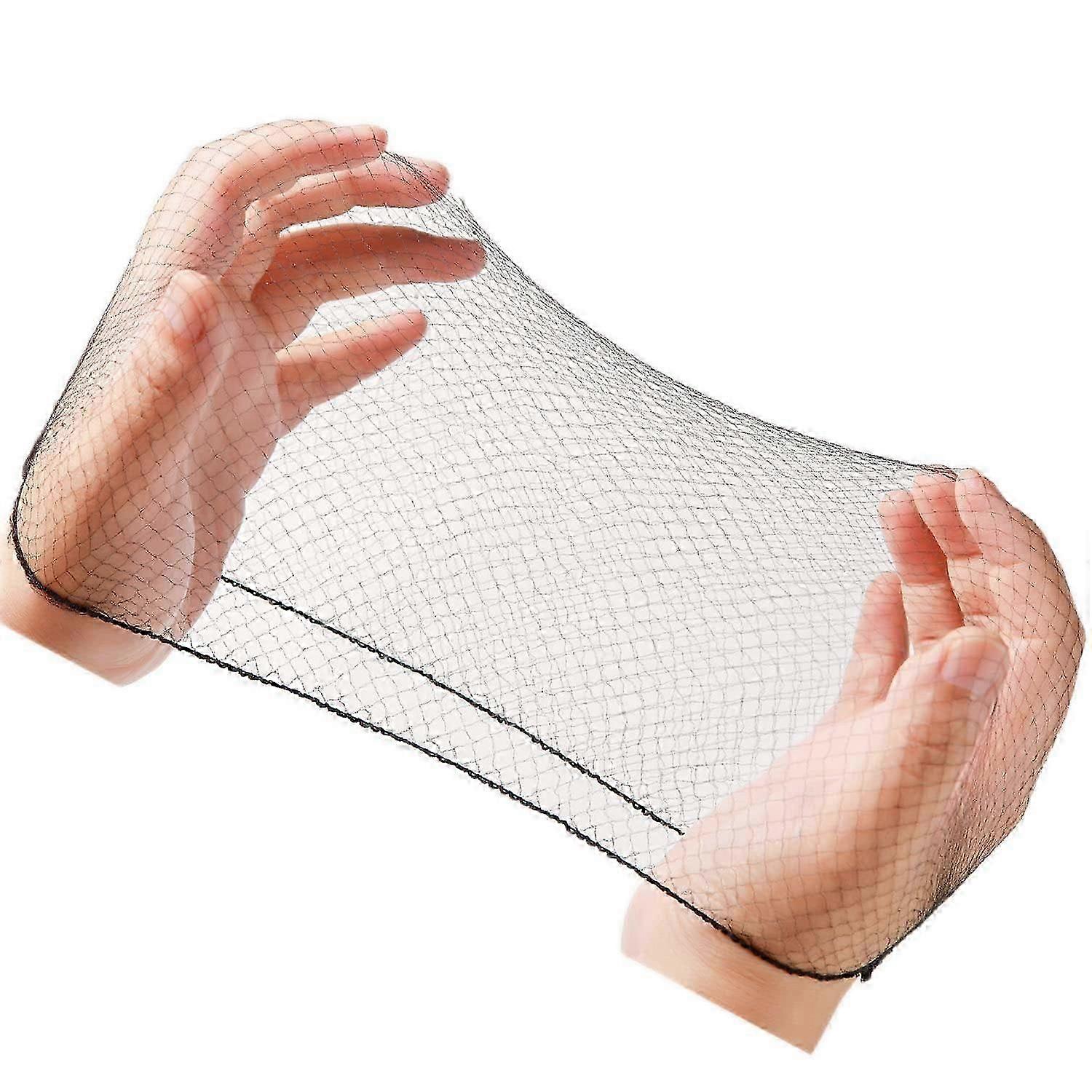 2025LatestModelHair Net 100Pcs 20Inches Individual Packed Invisible Hair Nets Elastic Edge Mesh