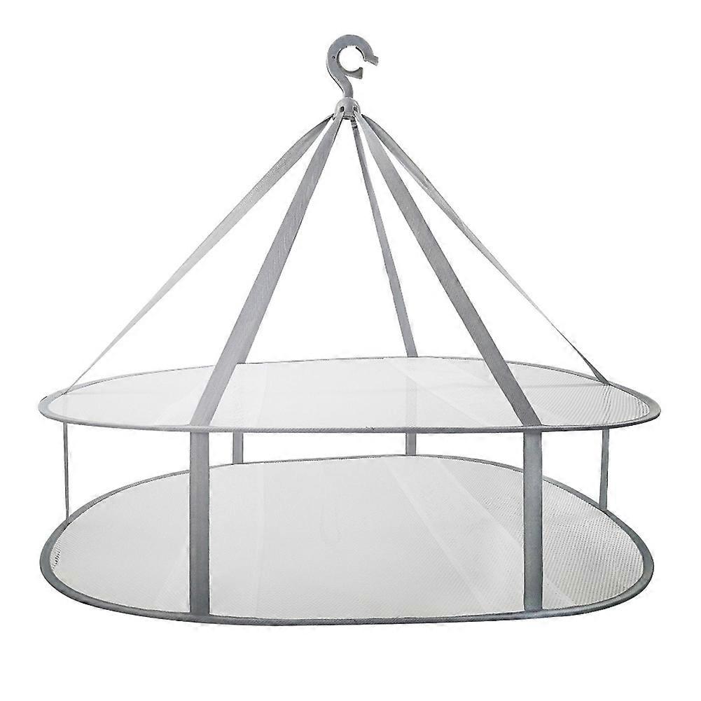 2-Tier Sweater Drying Rack Hanging Clothes Dryer Foldable Clothing